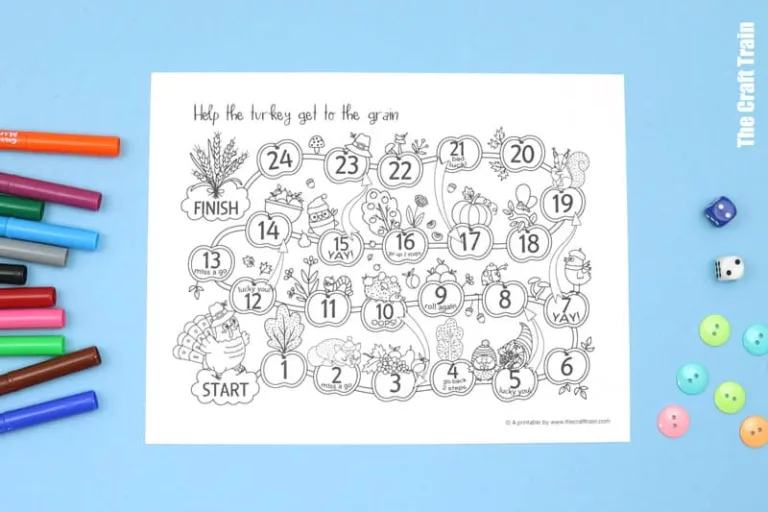 Printable turkey harvest game