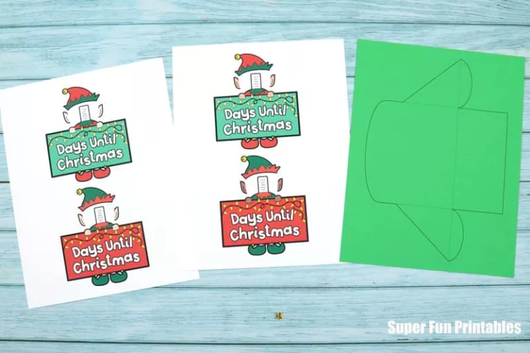 Steps for Elf calendar craft