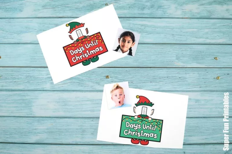 Steps for Elf calendar craft