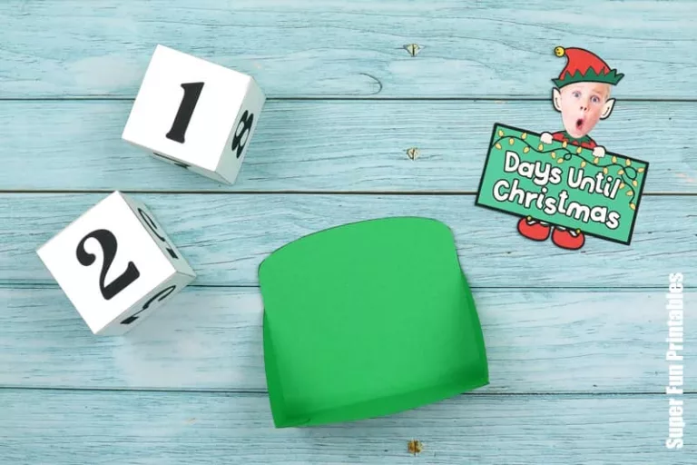 Steps for Elf calendar craft