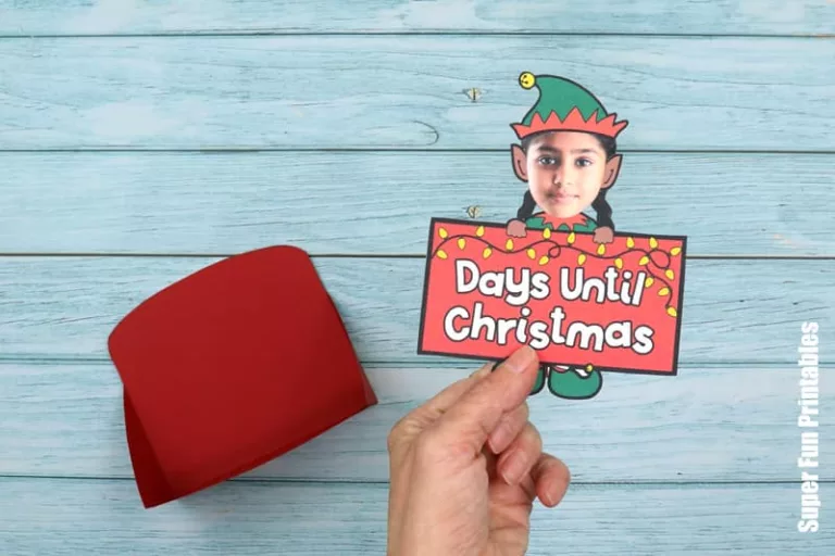 Steps for Elf calendar craft