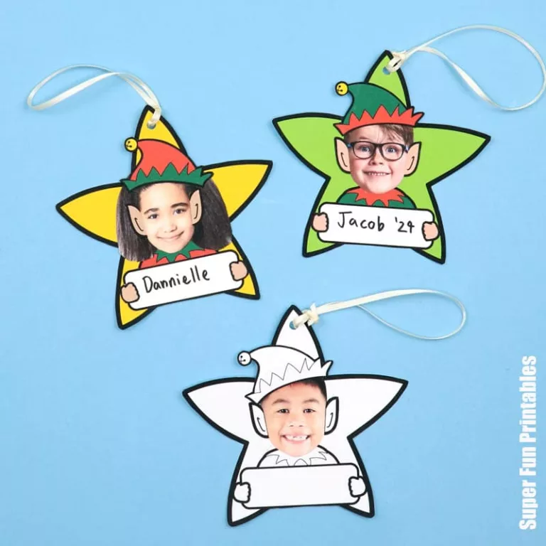 elf photo craft with printable template