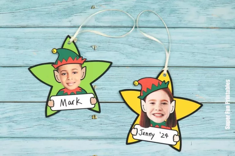 elf photo craft with printable template