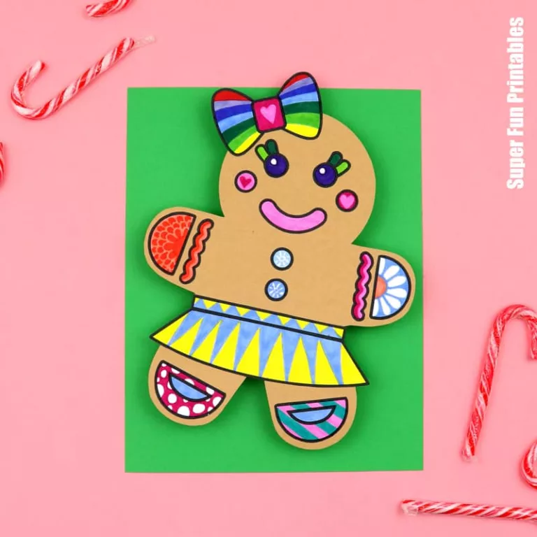 3D Gingerbread girl craft for kids