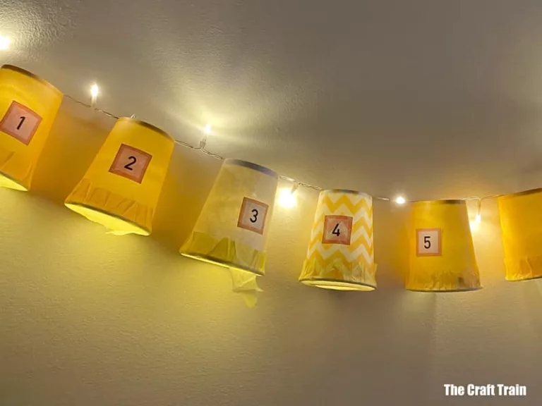 DIY paper cup advent calendar for kids