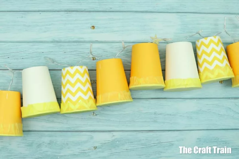 Light up paper cup DIY advent calendar steps