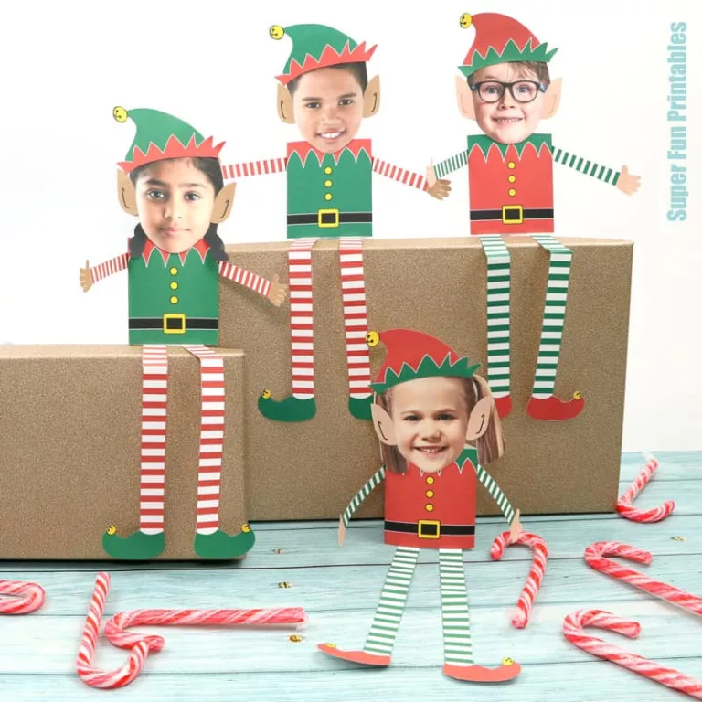 Photo elf paper craft for kids