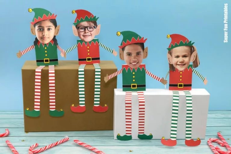 Photo elf paper craft for kids
