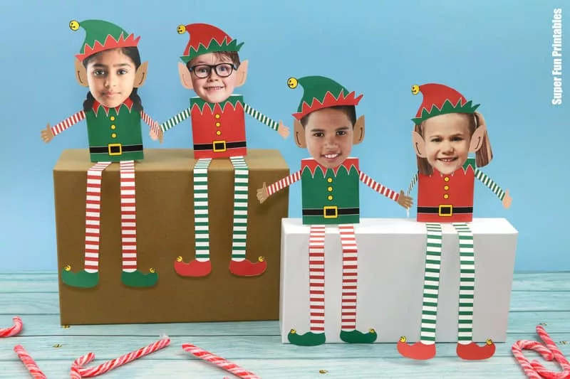 Photo elf paper craft for kids