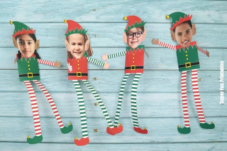 Photo elf paper craft for kids