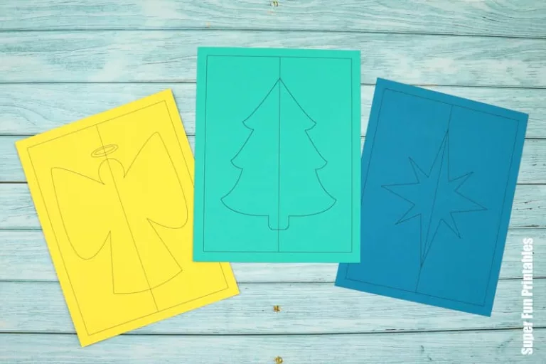 Christmas positive negative pattern art steps