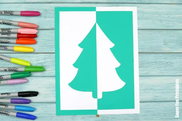 Christmas positive negative pattern art steps
