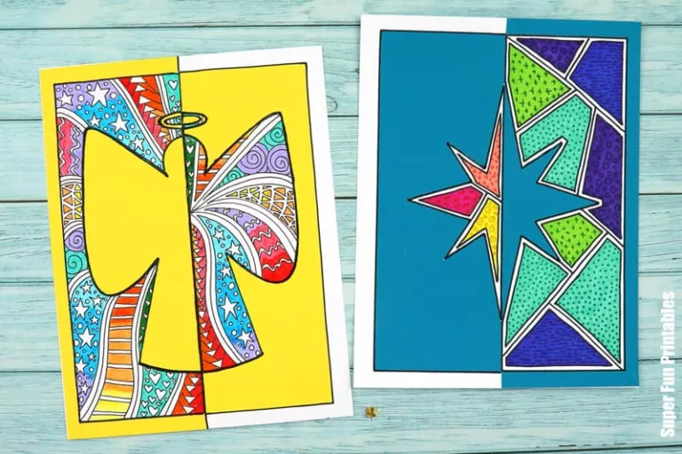 Christmas positive negative pattern art