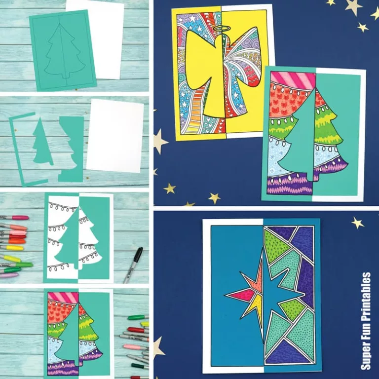 Christmas positive negative pattern art