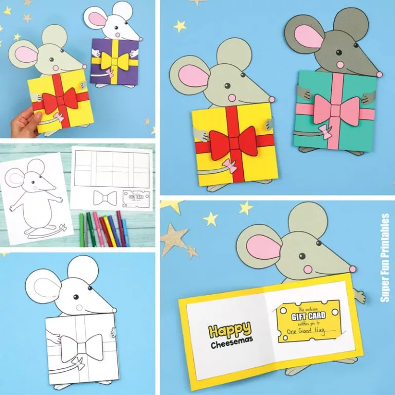 Mouse cheesy gift card with surprise inside
