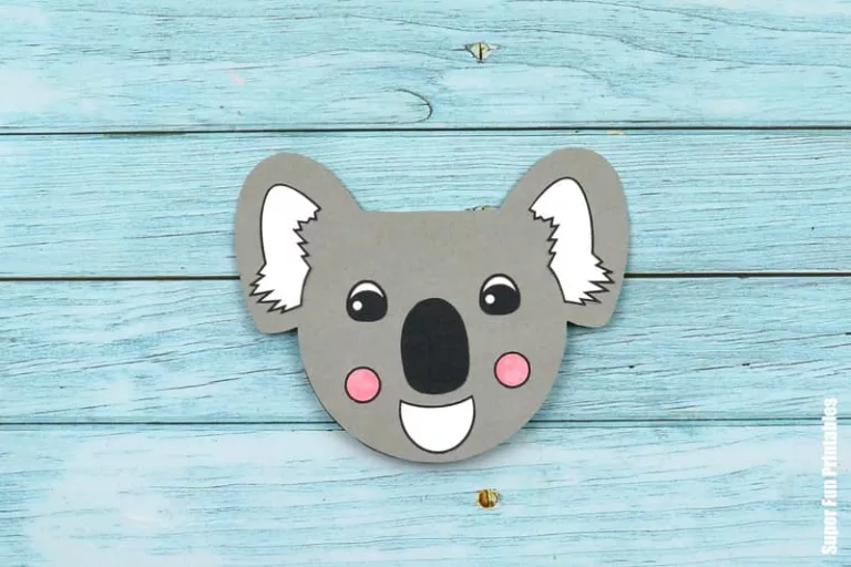 festive koala card steps. The koala base for decorating