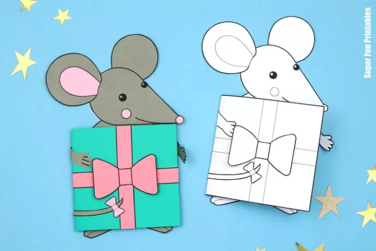 Mouse cheesy gift card with surprise inside