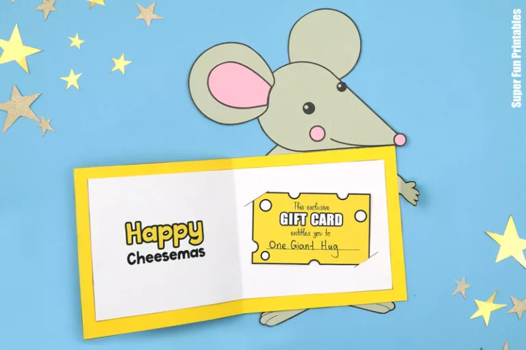 Cheesy mouse gift card inside