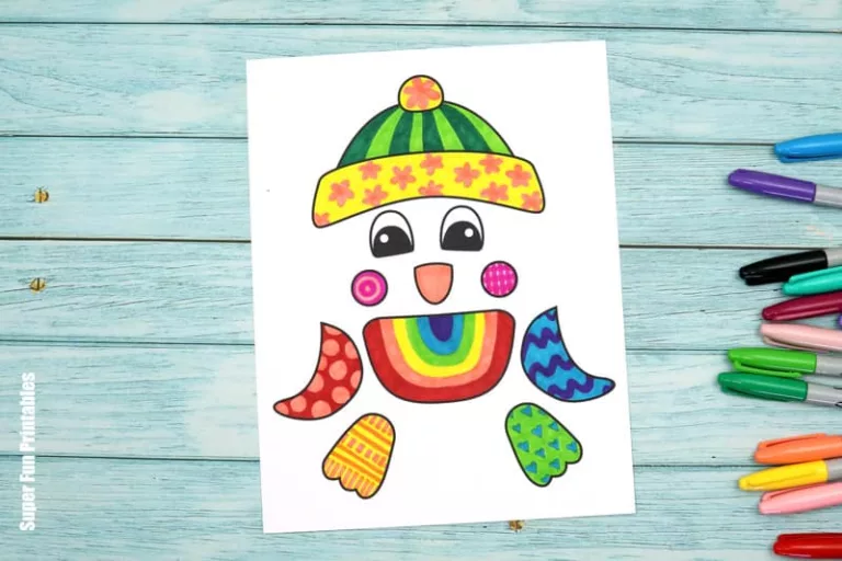 3D penguin pattern art steps