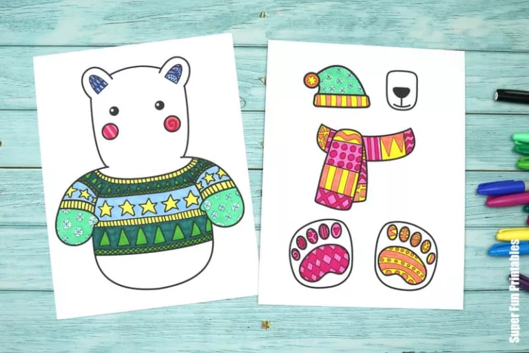 Steps to create 3D polar bear pattern art