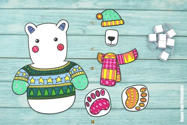 Steps to create 3D polar bear pattern art