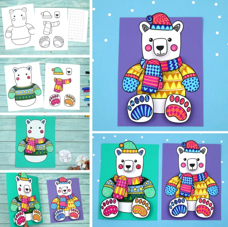 3D Polar Bear Pattern Art