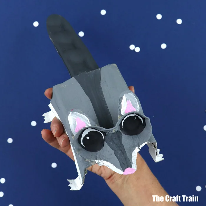 Egg carton sugar glider craft