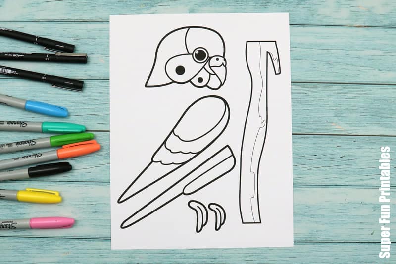 Budgie pattern art project steps