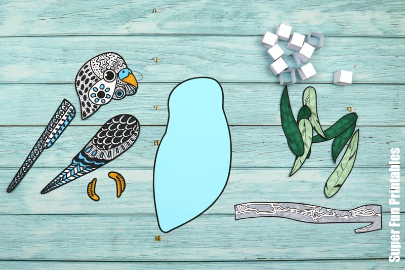 Budgie pattern art project steps