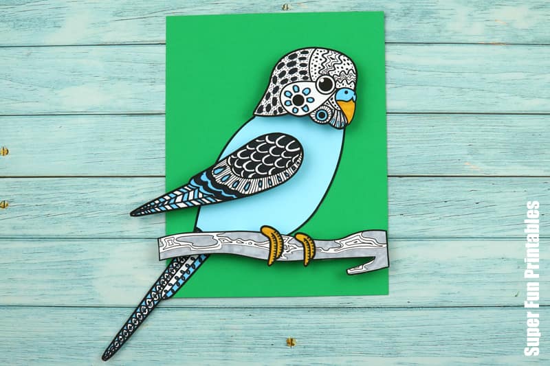 Budgie pattern art project steps