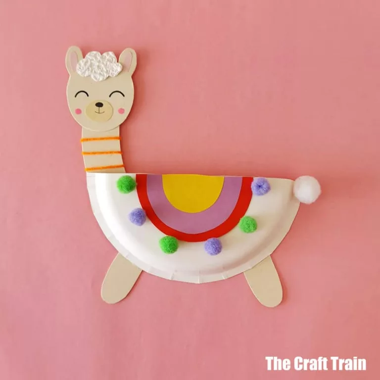 Paper plate Llama craft for kids