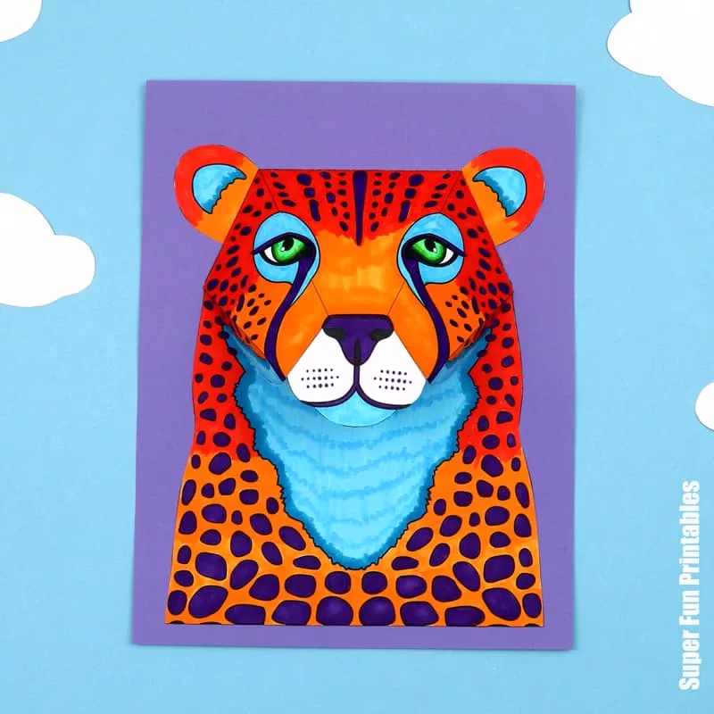 3D Paper Cheetah