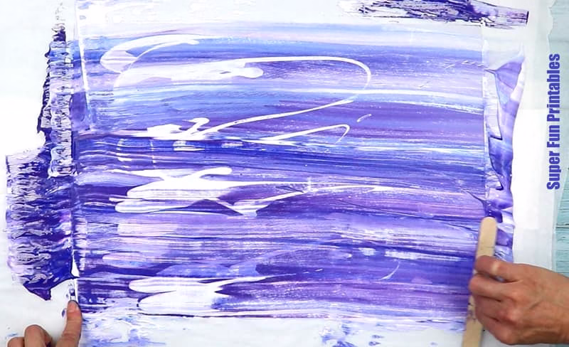 Pansy scrape art flower craft steps