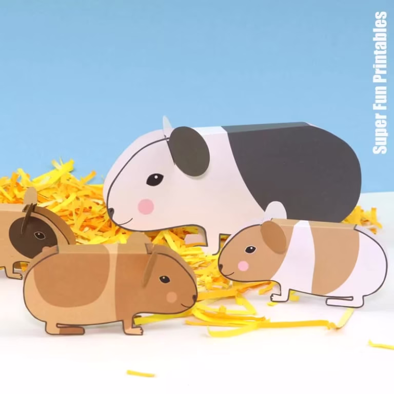 Printable Paper Guinea Pigs