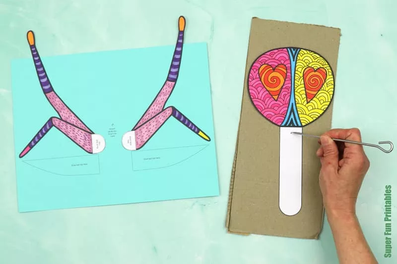 Peacock spider craft steps