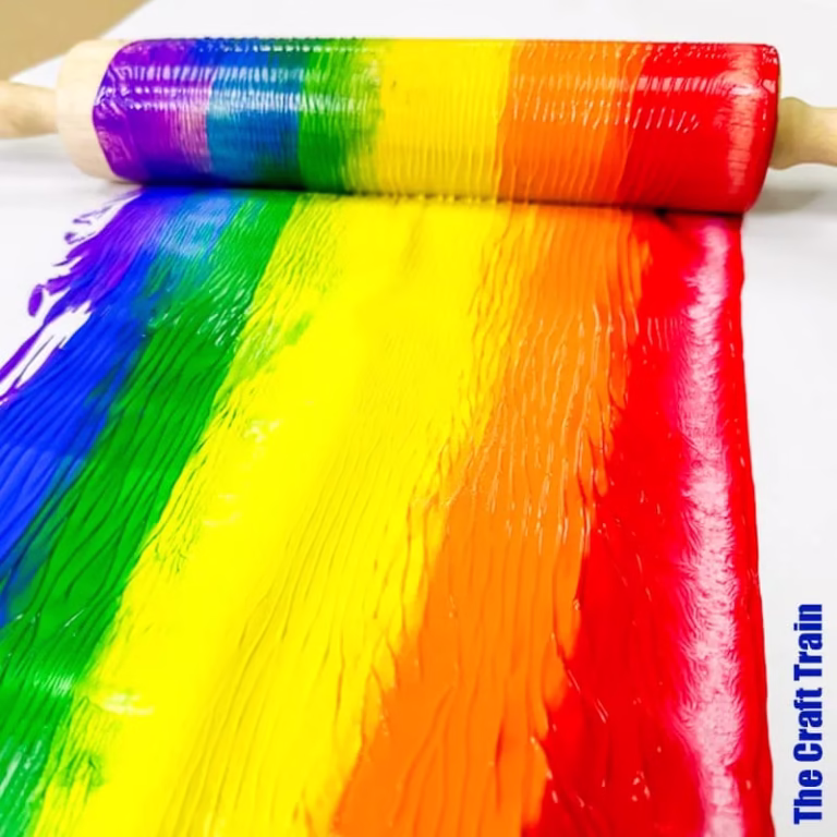 Rainbow Rolling Pin Art