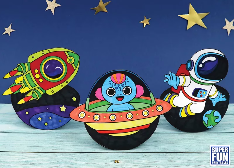 Rocking space craft for kids