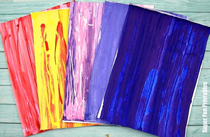 Finished scrape art to make tulips