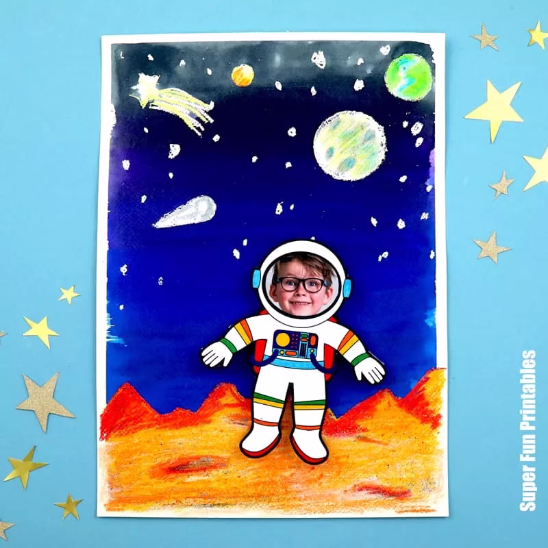 3D Astronaut Art project for kids