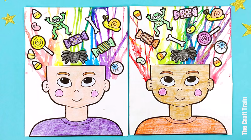 Halloween Crazy Hair Art