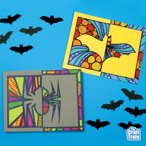 Halloween positive negative pattern art