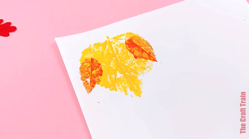 Leaf printing animal art activity steps
