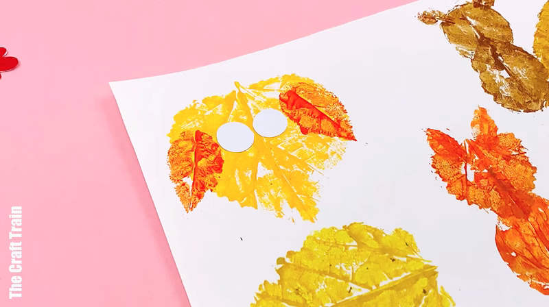 Leaf printing animal art activity steps