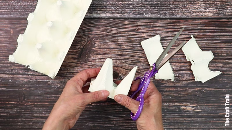 Egg carton dove step 1