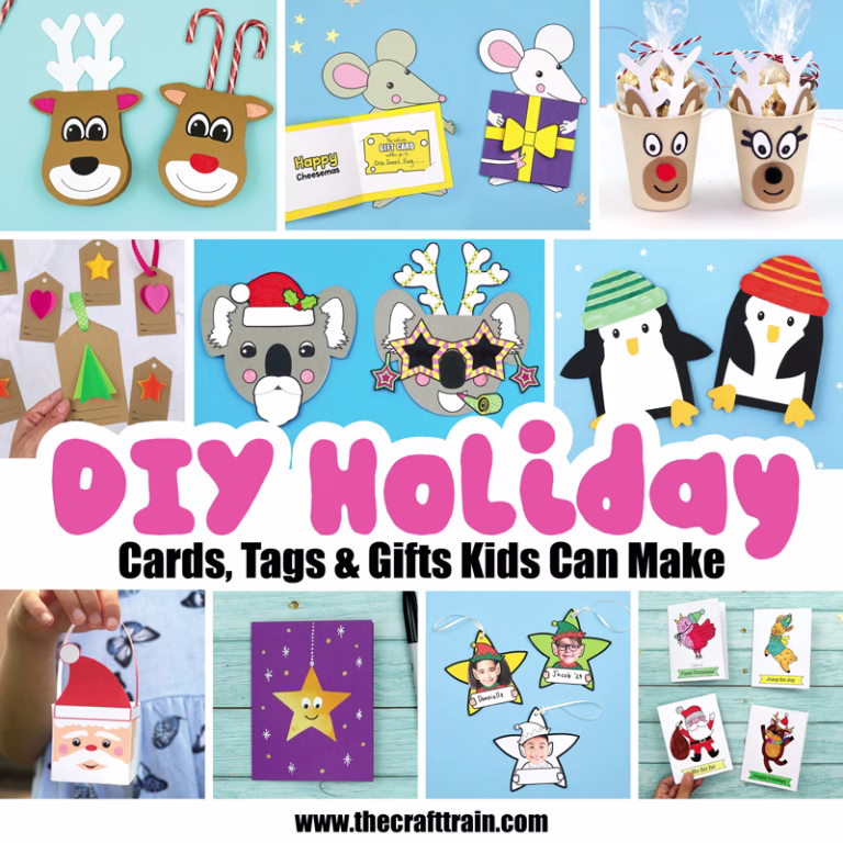 DIY Holiday cards, gifts and tags kids can make
