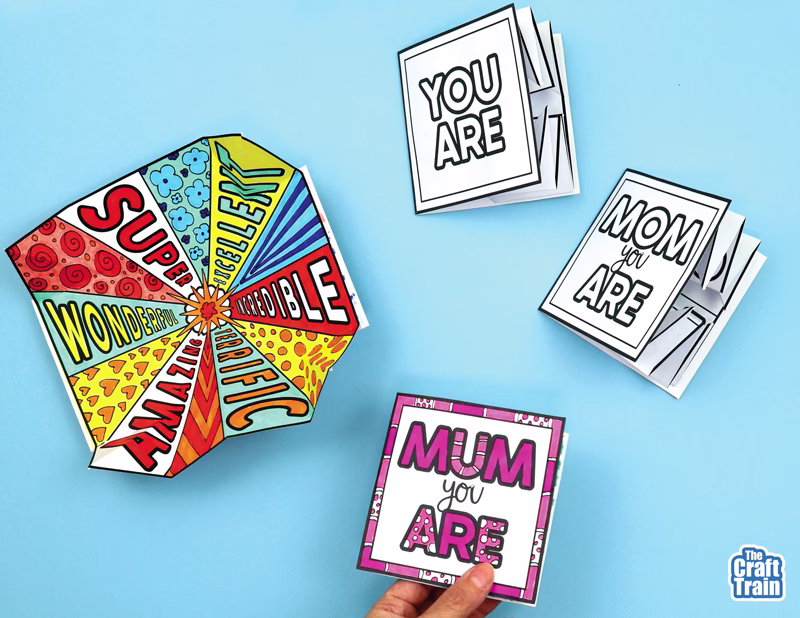Pattern art explosion Mothers Day/fathers day card idea