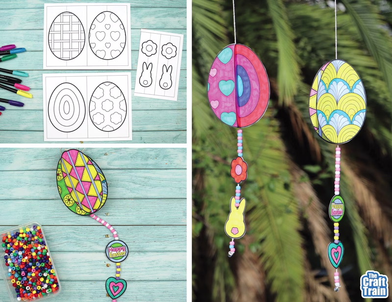 Spinning pattern art easter egg