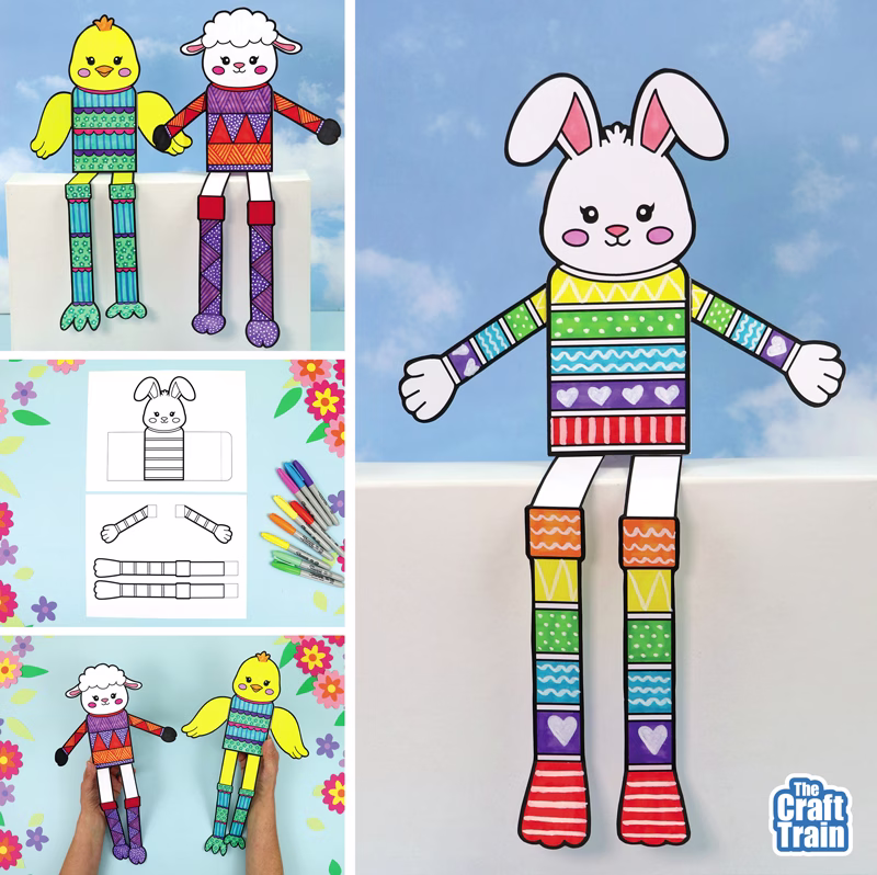 Spring animal pattern art shelf sitters
