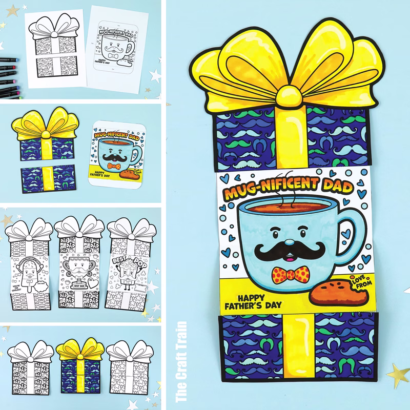 Father's Day present card with graphic message