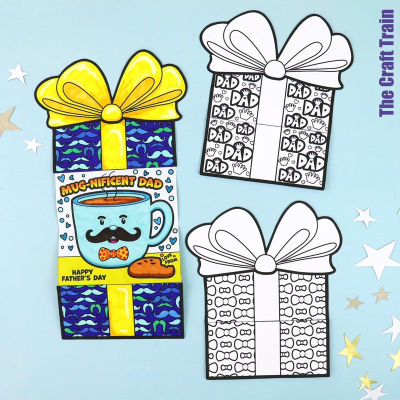Father's Day present card with graphic message